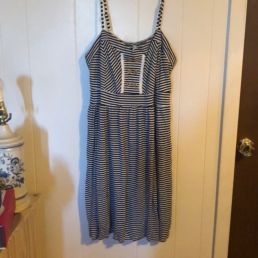 Black and White Striped Dress